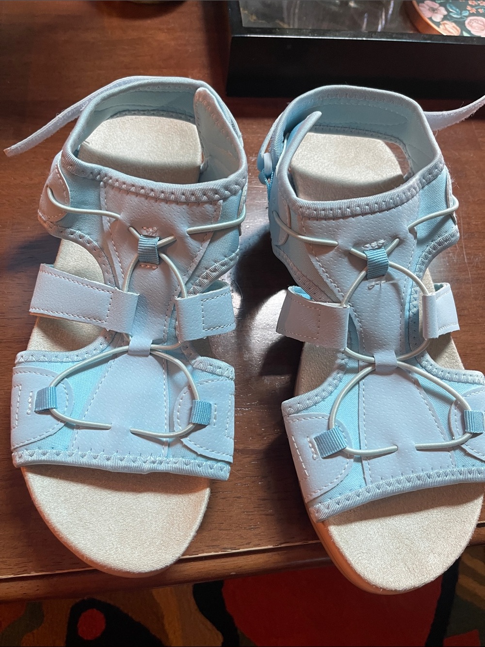 NWO tags Light Blue Strappy Comfort Sandals